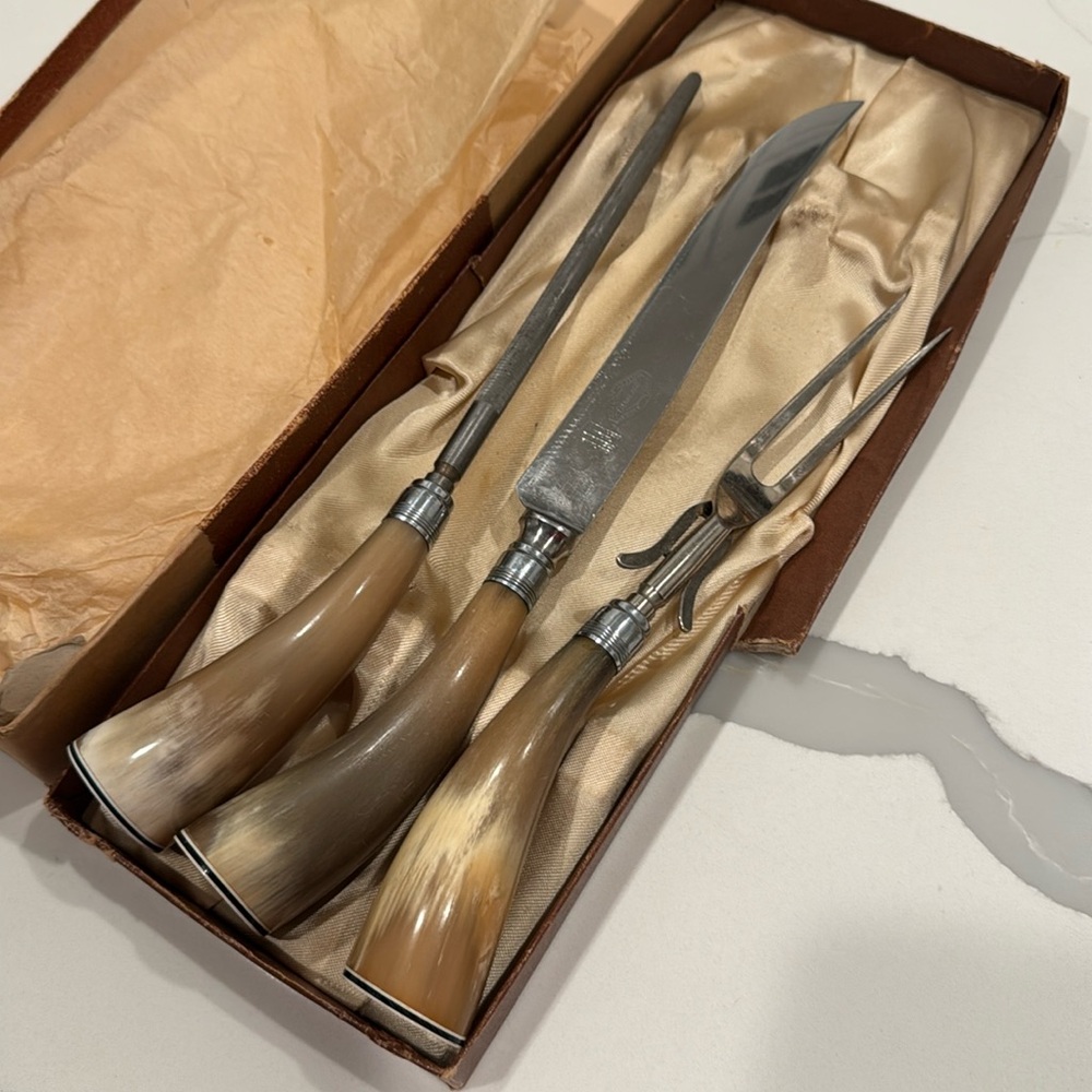 Vintage Sheffield Carving Set,